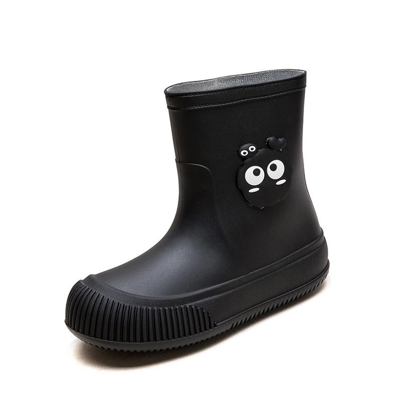 Женские короткие резиновые сапоги, новые резиновые сапоги с рисунком из мультфильмов, модная и легкая водонепроницаемая и нескользящая обувь для отдыха на природе