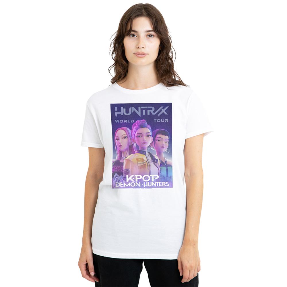 K-Pop Demon Hunters Womens/Ladies World Tour Huntr/X Poster T-Shirt