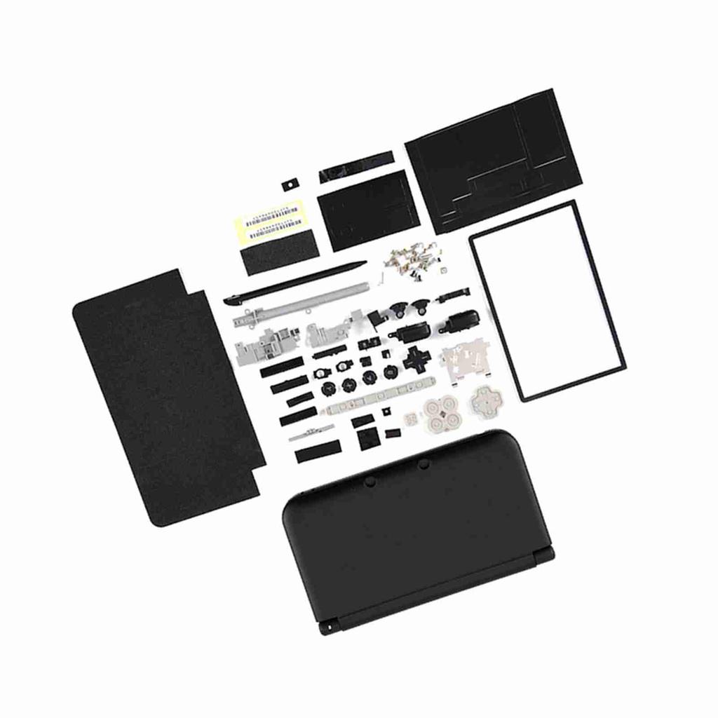 Полный комплект для замены корпуса, чехла, корпуса, деталей для ремонта, для Nintendo 3DS XL, черный