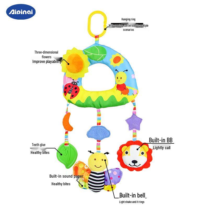 Aipinqi Animal Stroller Plush Hanging Rattle Toy for Babies