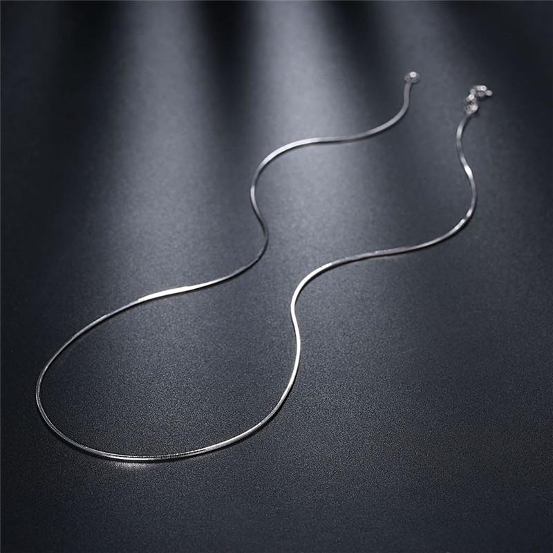 16/18/20/22/24/26/28/30 Inch 1-3mm Snake Chain Necklace For Woman Man Fashion Silver Jewelry Gifts