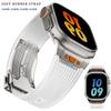 Rubber Transparent Band for Apple Watch Ultra 2 49mm 44mm 45mm Sports Strap for iWatch Series 9 8 7 42 Se 6 5 4 Clear Bracelet