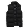 Men's New Arrival Warm Cotton Sleeveless Vest - Large Size, Solid Color Waistcoat