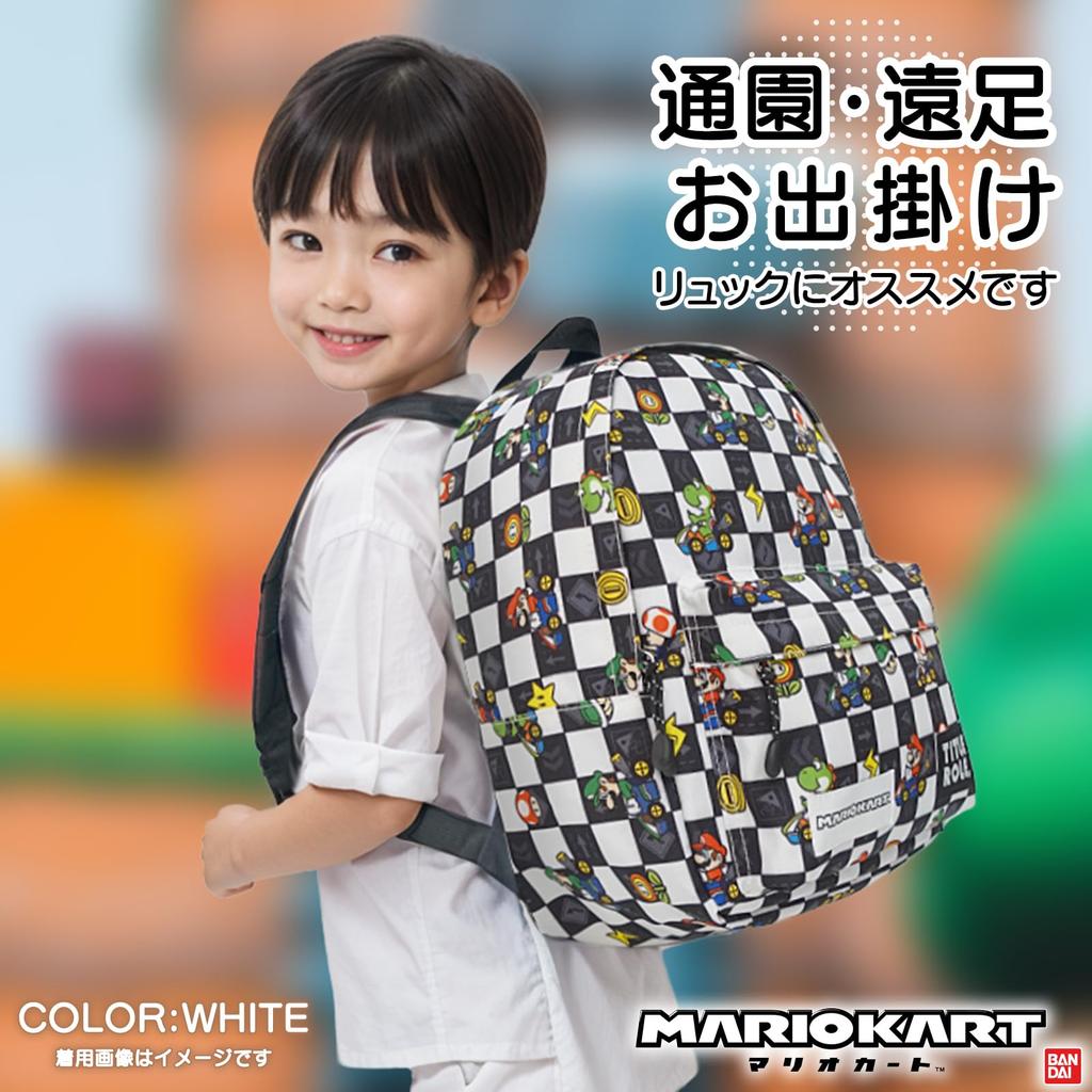 Рюкзак Mario Kart Kids Mario Luigi Goods Большая емкость B5 Storage Белый F [Заглавная роль]