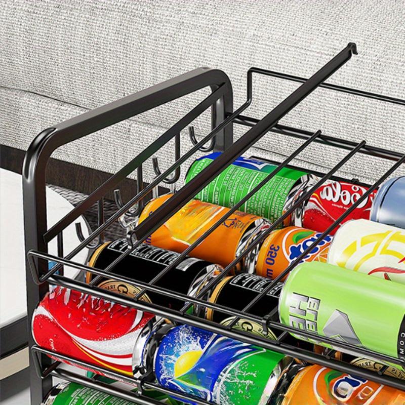 1 шт. Стойка для хранения банок, полка для банок с кока-колой, пивом, напитками, многоярусные передвижные ящики для хранения в холодильнике