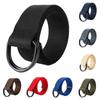 Men’s & Women’s Canvas Belt With Black D-ring Casual Belt Black Letter D Belt Buckle
