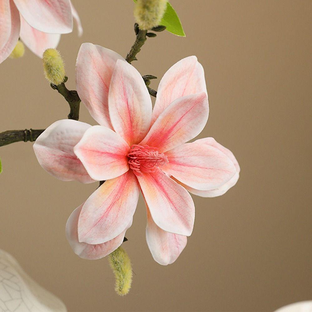 New Chinese Style Simulation Yulan Magnolia Real Hand Feel Fake Flower  Home Decoration