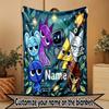 Custom Name Personalized Game Sprunki Print Blanket, Home Decor, Bedroom, Sofa, Camping, Couch, Gifts for Birthday Christmas
