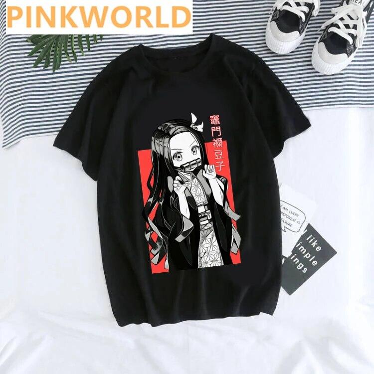 Japanese Anime Cartoon Funny Fashioin WoUnisex T-shirt Print Ladies T-shirt Casual Basis O-collar Black Shirt Short Sleeve Tshirt