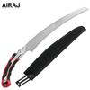 AIRAJ Pruning Saw with Scabbard Safety Sheath,52CM/20 Inch Gardening Pruning Saw,SK5 Steel Curved Blade,Safe & Secure Blade Lock