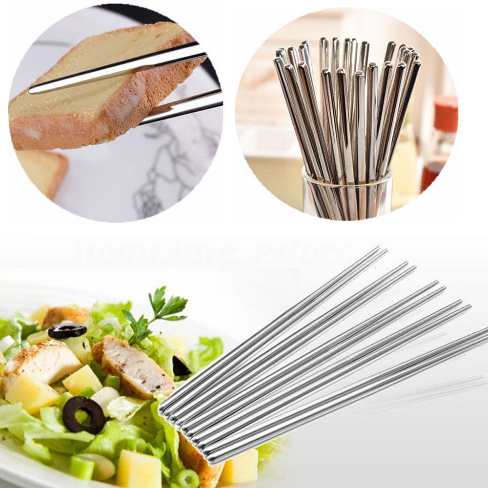 Kitchen Tableware Chinese Non-slip Chopstick Chop Stick Stainless Steel