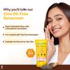 Mamaearth Солнцезащитный крем без масел SPF50 PA++++ для жирной кожи без белого налета, легкая защита от загара, увлажняющее матовое сияние 50 г