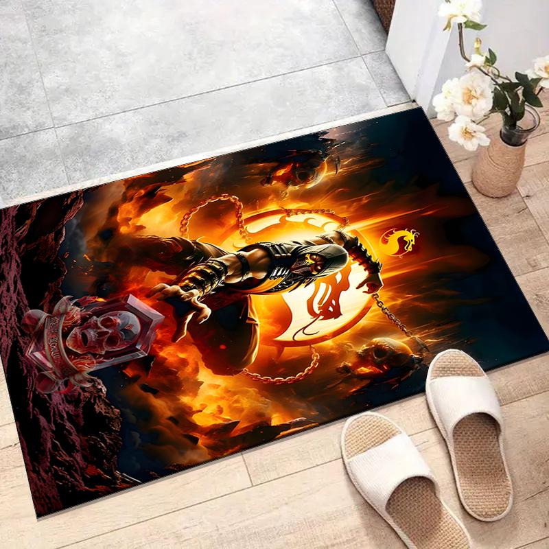 1pc M-Mortal Kombat1 Design Printed Area Rug Carpet for Bedroom Living Room Home Decor Rugs Mat Non Slip Mat Rug for Bedside