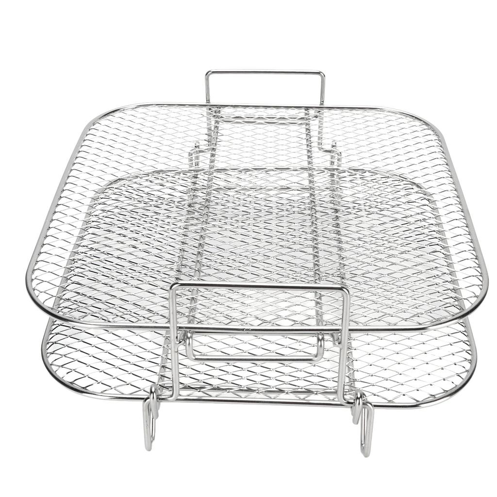 Решетка для фритюрницы 2-ярусная из нержавеющей стали, можно мыть в посудомоечной машине, решетка для жарки во фритюрнице для AG301 AG302 AG400