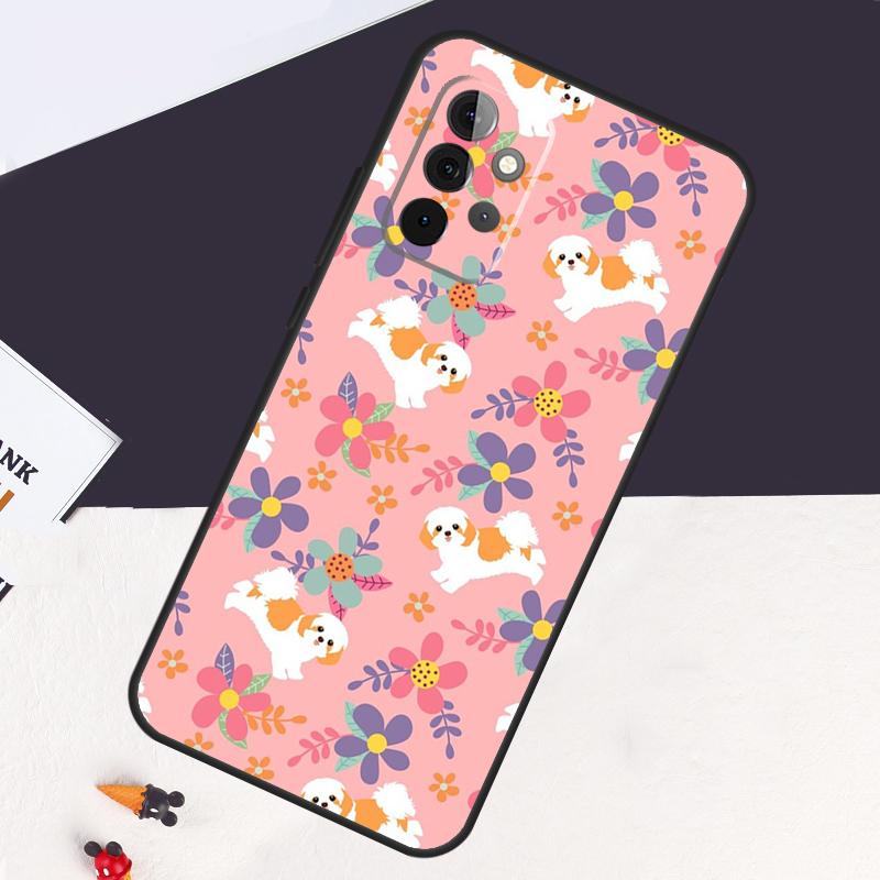 Cartoon Shih Tzu Dog Case For Samsung Galaxy A14 A55 A06 A05 A36 A26 A16 A54 A34 A22 A32 A52 A35 A15 A53 A13 A56