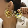 Exaggerated Alloy Diamond Women's Sun Devil Eye Earrings