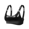 European And American High Gloss PVC Lacquered Leather Sexy Bra Leather Fun Bra