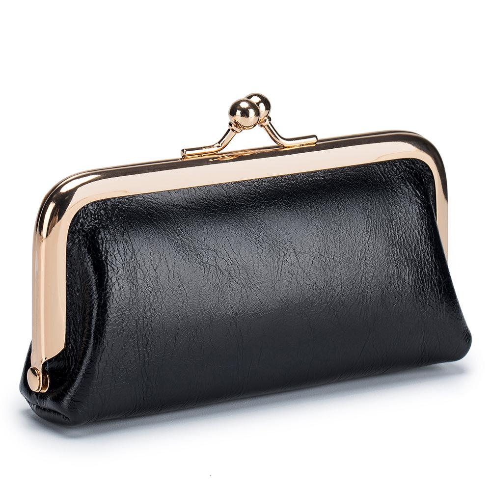 Women's Genuine Leather Coin Purse - Creative Mini Kiss Lock Bag, Small & Exquisite Fashion Accessory