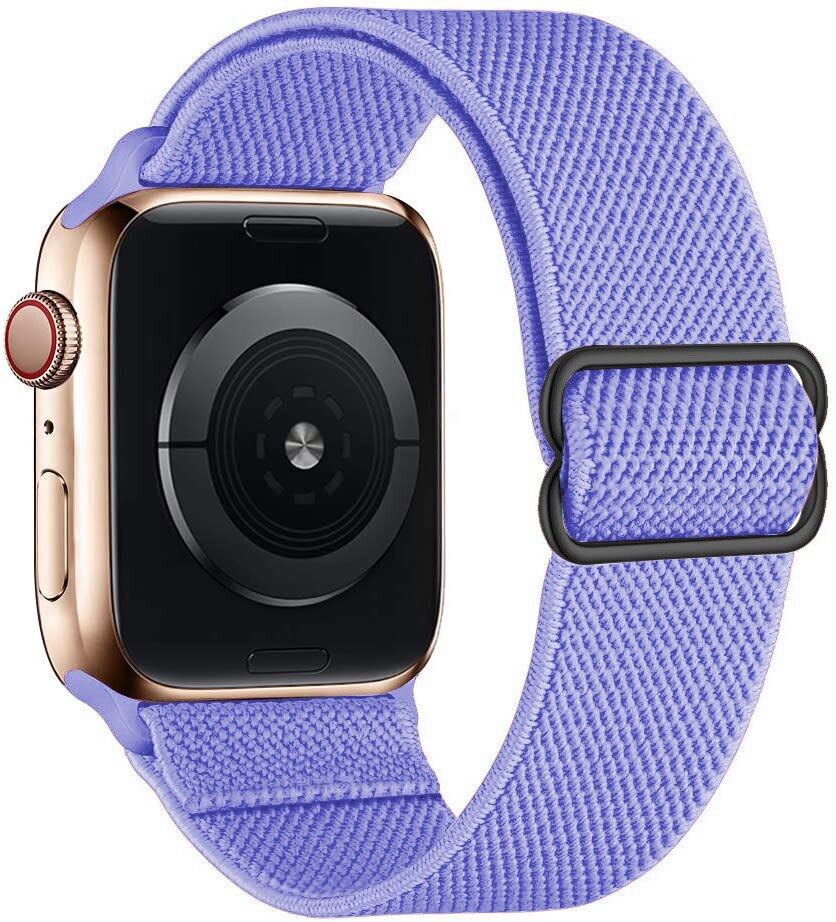 Нейлоновый ремешок для Apple Watch 10 9 8 7 Band 45 мм 41 мм 44 мм 40 мм 46 мм 42 мм Регулируемый эластичный браслет Solo Loop для iWatch Series 8 5 6 se