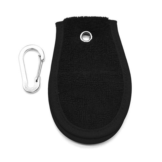 Полотенце для мячей для гольфа Мягкое впитывающее маленькое полотенце для мячей для гольфа с зажимом для сумок для гольфа Аксессуары для чистки мячей для гольфистов