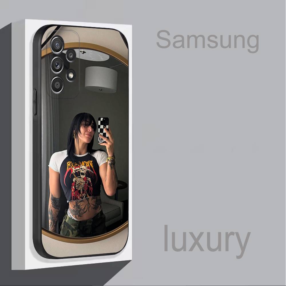 Cool R-Rhea Ripley Wrestler Phone Case For Samsung S 9,10,21,30,22,23,24,25,Ultra,Plus,Lite,FE,4,5G Black Soft Case