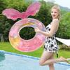 Shiny Petal Swimming Ring Inflatable Pool Float for Beginners Thickened Pvc Safety Floatation Device Beach Water Recreation Facilities