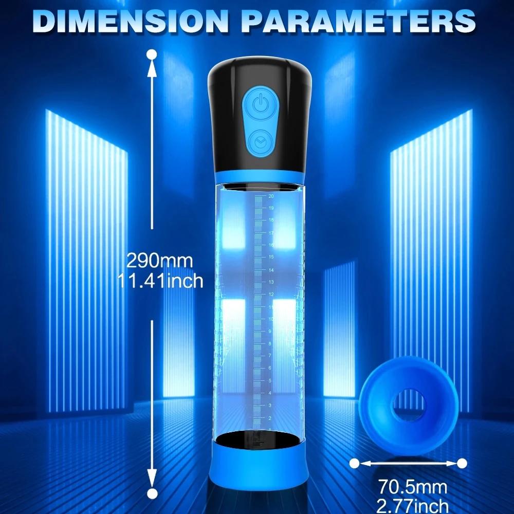 Электрический мужской мастурбатор, автоматический удлинитель пениса, чашка самолета, тренажер для упражнений на пенис, вакуумный насос для растяжки, секс-игрушка для взрослых 18+