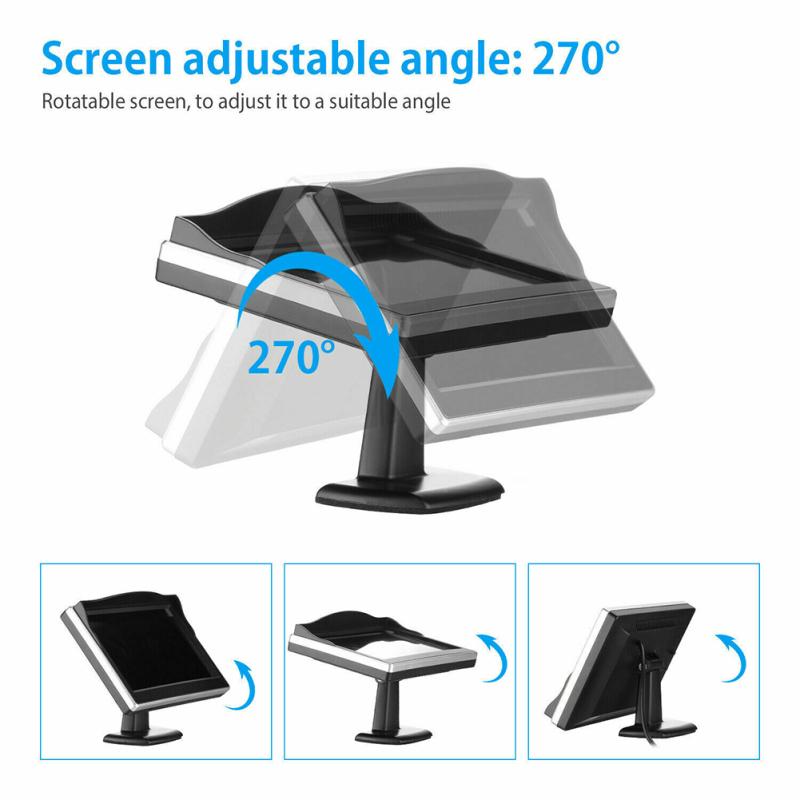 Автомобильная резервная камера 5-дюймовый HD-монитор Беспроводной передатчик Приемник Инфракрасное ночное видение Вид сзади