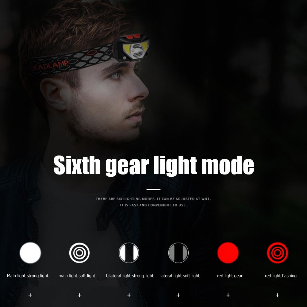Powerful Headwear Lantern Motion Sensor High Brightness Headlight 500LM Portable LED Headlamp for Outdoor Fishing Camping Hiking