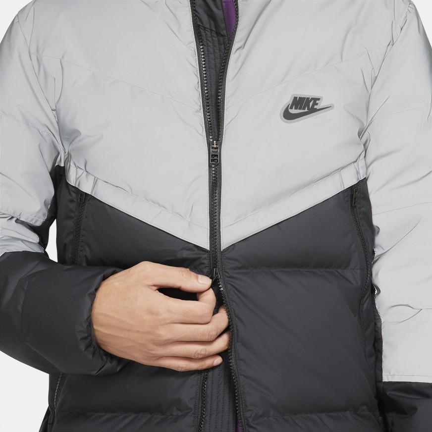 Nike Пуховик Зимний Мужской Черно-серый CZ1493-010