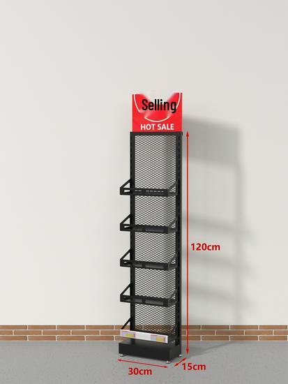 Compact Snack & Gum Display Rack with Multi-Layer Hooks for Supermarkets