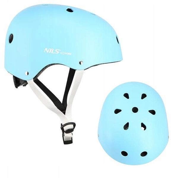Niebieski Kask Na Rower Ochronny Mocna Skorupa Wentylowany Rozmiar L 58-61