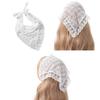 Hot Girls White Lace Bandana Summer Sunproof Turban Tie Back Camping Headwrap Lovely Girls Traveling Hair Kerchief