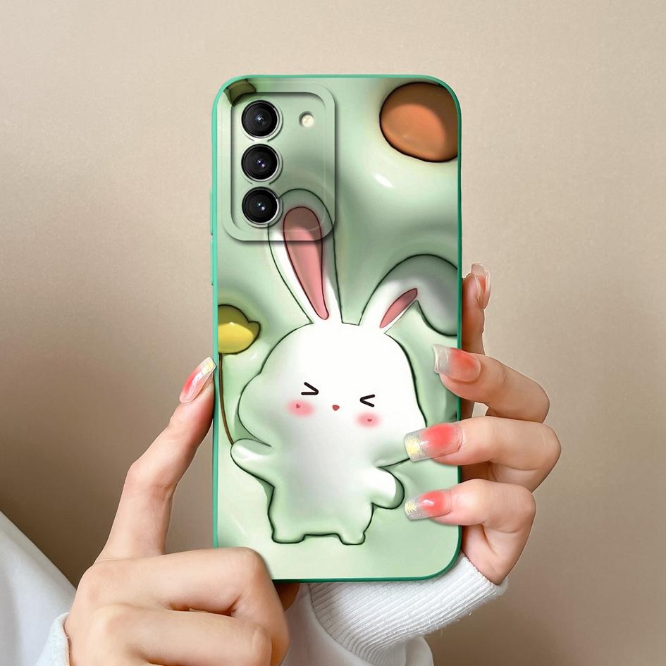 Phone Case For Samsung S21 S20 FE M13 M14 M32 Note 20 M53 Back Cover Pretty Flower Coloured Drawing Shockproof Soft Silicone Housing Capas For Samsung