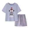 Boys Cotton Short Sleeve Pajama Set Lightweight Cartoon Home Wear Kids 8 Years