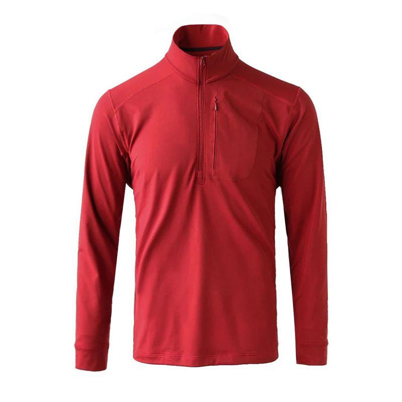 Niaojia Outdoor Quick-Drying Functional Sports Half Zipped Stand Collar Long Sleeves T-Shirt Men's 2024 New Arrival Export Export T-shirt