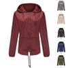 Women's Hooded Lightweight Outdoor Jacket Thin Solid Color Submachine Jacket