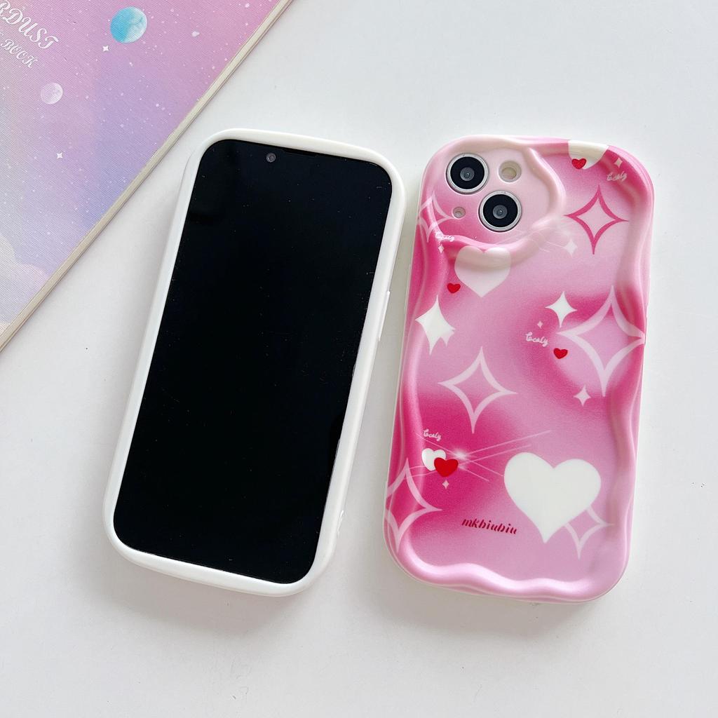 Милый силиконовый чехол для Tecno Spark 10 Oppo A78 A58 A38 Vivo V25 V27 V29 Xiaomi Redmi Note 12 11, чехол с рисунком в виде сердца и звезды, мягкий бампер из ТПУ