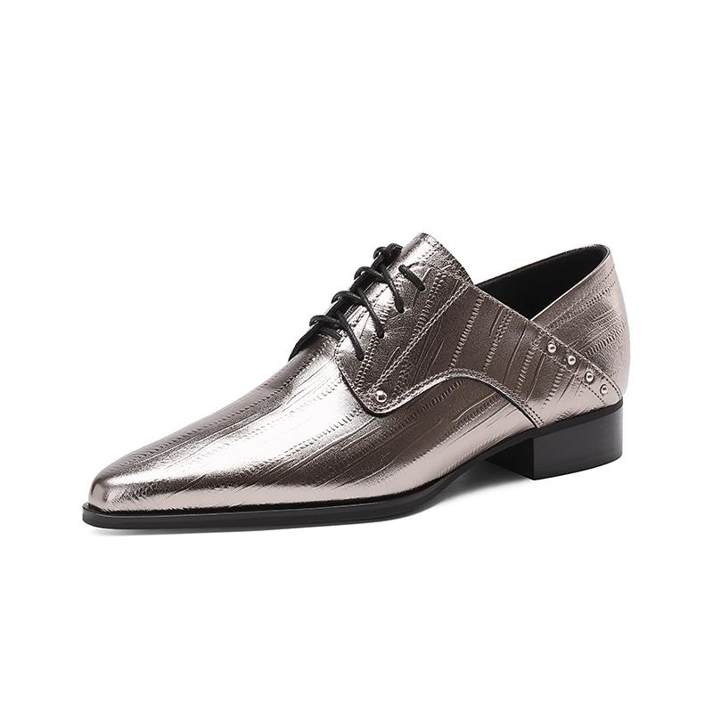 Мода Классические Женские Туфли Весна Осень Офисные Дамские Повседневные На Низком Каблуке Удобные Из Натуральной Кожи На Шнуровке Туфли На Высоком Каблуке Женские