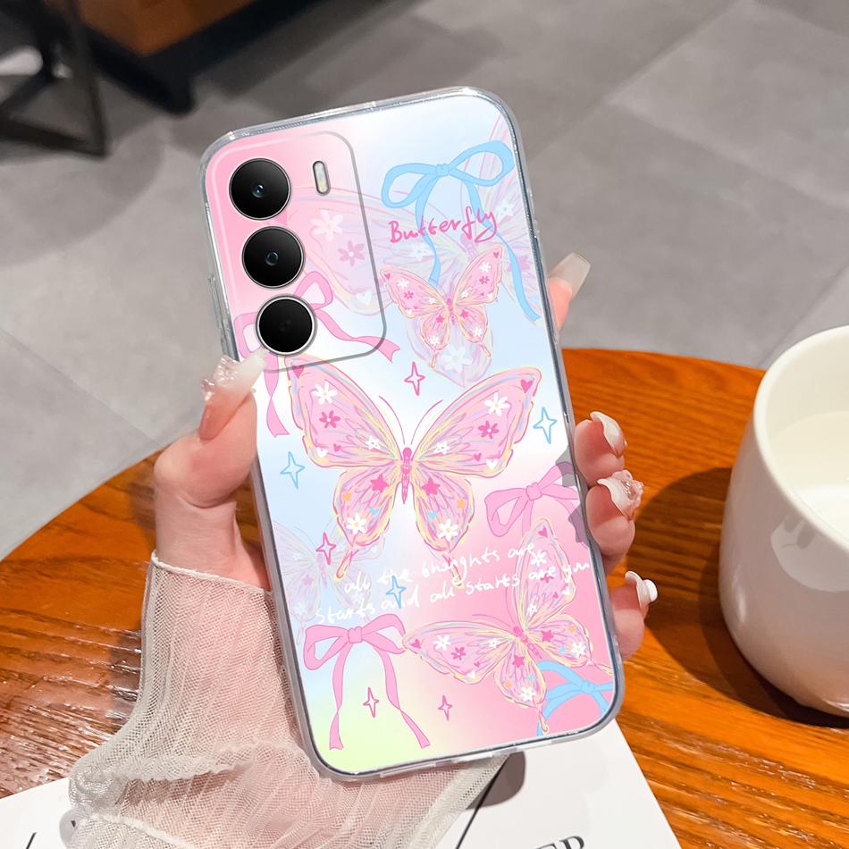 Чехол для Realme C71 4G с цветными узорами, прозрачный силиконовый бампер из ТПУ для Realme C 71 RealmeC71, противоударный