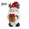 Christmas Tabletop Decorations Gnome Figurine, Resin Tomte with Tree Hat & Reindeer Holiday Home Decor Antlers, for Window Shelf, Xmas Gift Decorative
