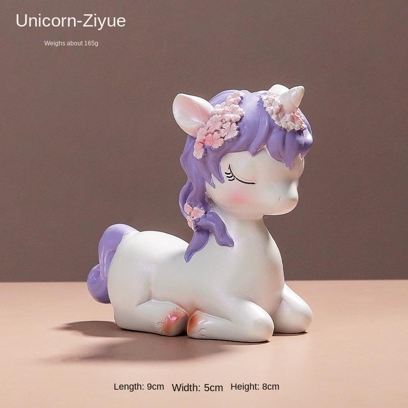 Мультфильм Единорог Смоляные Изделия Украшения Творческие Десерты Торт Выпечка Украшения Домашний Рабочий Стол Подарок Девочке На День Рождения