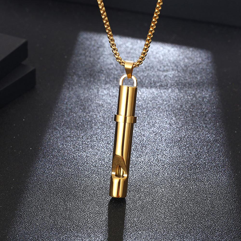 Ожерелье с подвеской со свистком, универсальные ювелирные изделия с подвеской со свистком для мужчин и женщин