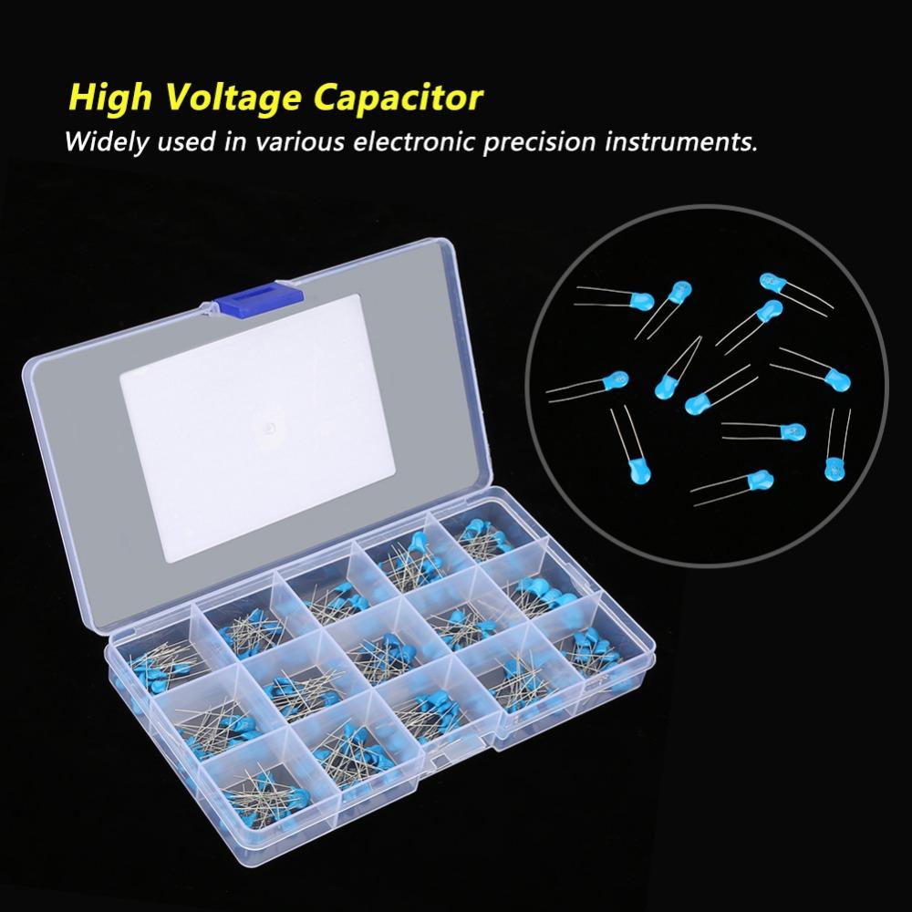 180PCS 1kV Capacitors Assortment Kit 100PF-10000PF Capacitor Kit Wide Applications