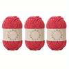 3pcs Chunky Polyester Yarn Plush Velvet Texture Soft Thick 4mm Yarn for Crocheting & Knitting Versatile Chenille Craft Yarn