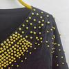 Womens Fall Winter Sexy V-Neck Beaded Long Sleeve Knit Bodycon Midi Dress