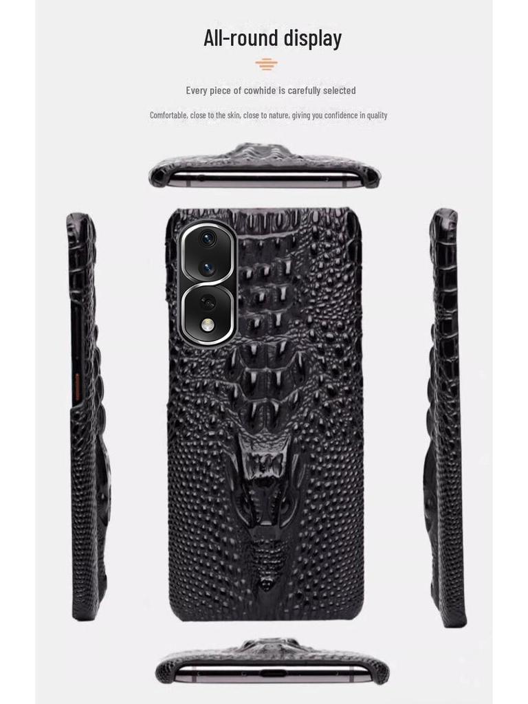 Чехол из натуральной кожи для Honor 30/30 Pro — рисунок из коровьей кожи с головой дракона, дизайн с полузакрытием, подходит для Honor 30 Youth Edition