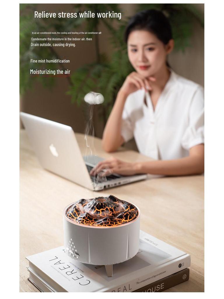 Ароматерапевтический увлажнитель воздуха Volcano: Bluetooth-динамик, диффузор эфирных масел, большой объем тумана, таймер, дистанционное управление.