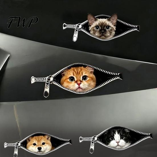 Car Paint Protection Sticker Stickers Zipper Cat Shape Adhesive Waterproof Scratch Cover Sun-proof Durable Decals for Cars Electric Vehicles