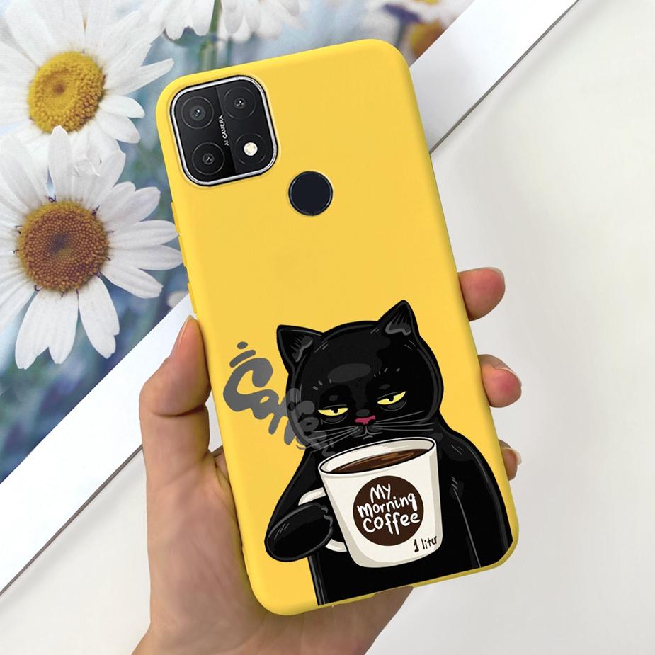 For Oppo A15 Case Oppo A15s CPH2179 Cute Fashion Candy Painted Cover Soft TPU Phone Case For Oppo A15 A 15 s OppoA15 Full Bumper